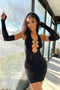 Buffy Hallow Out Halter Dress With Gloves Dress EDGE One Size Black